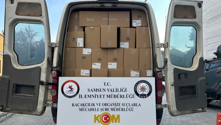 Samsun’da 2 milyondan fazla kaçak makaron ele geçirildi