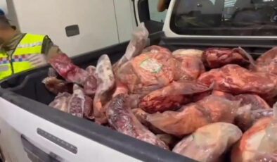 Şanlıurfa’da 1,5 ton gümrük kaçağı bozuk et ele geçirildi