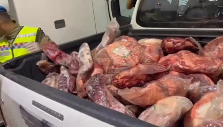 Şanlıurfa’da 1,5 ton gümrük kaçağı bozuk et ele geçirildi