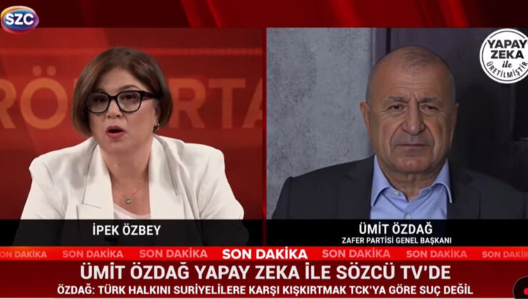 Sözcü TV, yapay zeka eseri Ümit Özdağ’ı konuşturdu