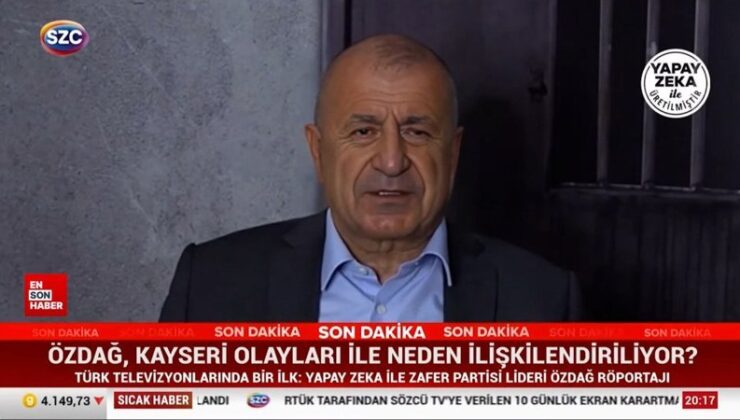 Sözcü TV, yapay zeka eseri Ümit Özdağ’ı konuşturdu