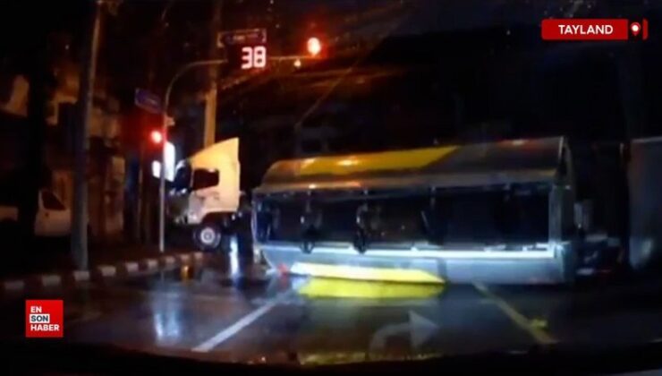 Tayland’da tanker kazası: 600 litre akaryakıt yola döküldü