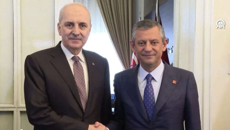 TBMM’de Numan Kurtulmuş’tan Özgür Özel’e ziyaret