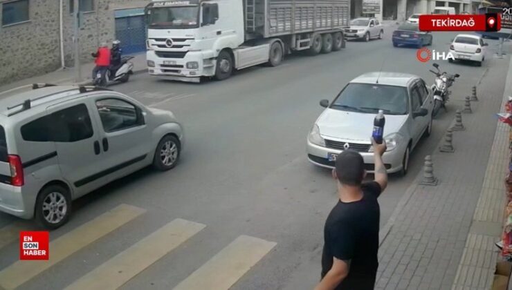 Tekirdağ’da motosikletli şoför yayaya çarptı