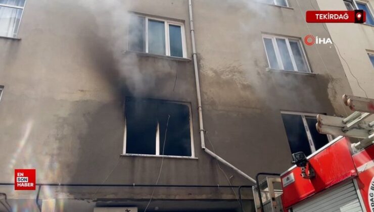 Tekirdağ’ın Muratlı ilçesinde yaşanan konut yangını