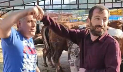 Trabzon’da izleyenleri güldüren kurban pazarlığı