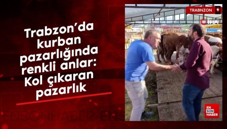 Trabzon’da kurban pazarlığında renkli anlar: Kol çıkaran pazarlık