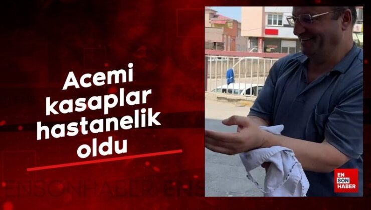 Acemi kasaplar hastanelik oldu