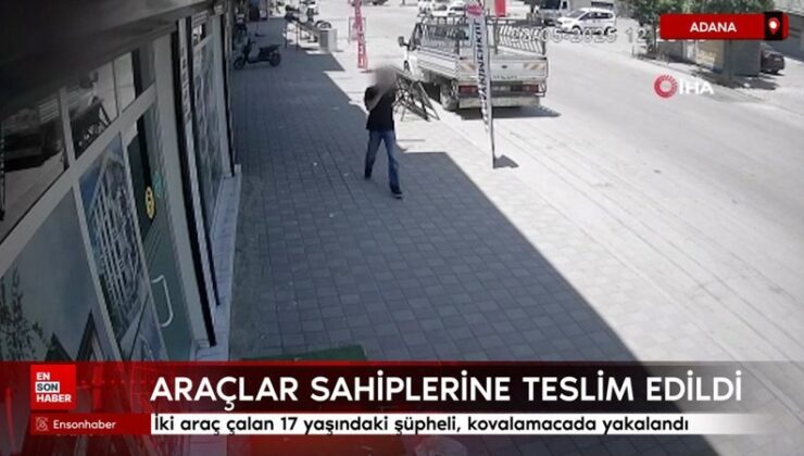 Adana’da iki araç çalan 17 yaşındaki kuşkulu, kovalamacada yakalandı