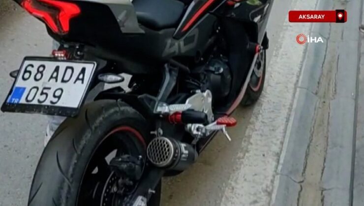 Aksaray’da abart egzozlu motosikletin şoförüne 9 bin 267 lira ceza