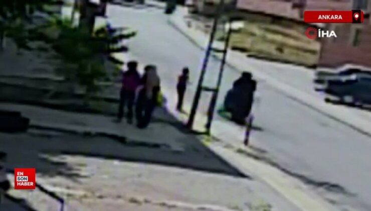 Ankara Akyurt’ta bina önünden halı çalındığı anlar