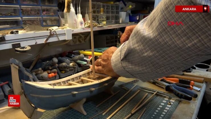Ankara’da emekli mühendis Demirci 15 yılda 27 tarihi geminin maketini yaptı