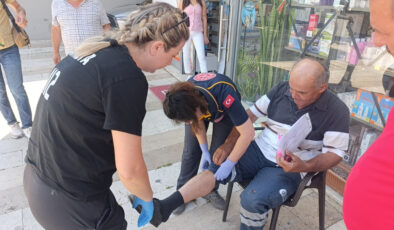 Antalya’da kask sayesinde vefattan döndü