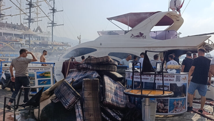 Antalya’da seyahat teknesinde yangın