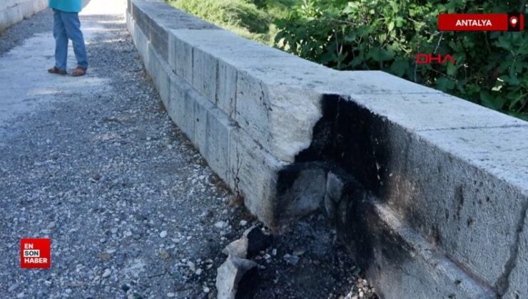 Antalya’da tarihi Soğucaksu Köprüsü mangal ateşiyle tahrip oldu