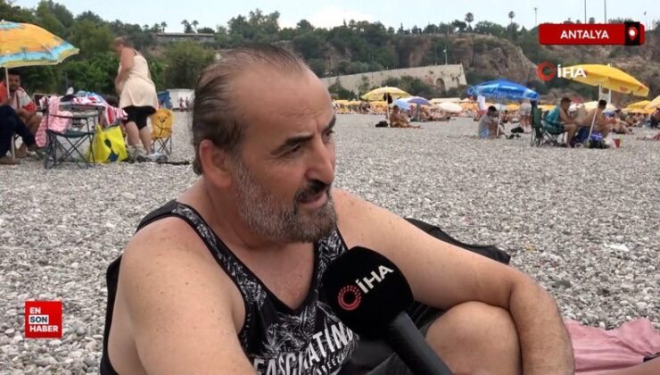 Antalyalılar, soluğu dünyaca ünlü Konyaaltı Sahili’nde aldı