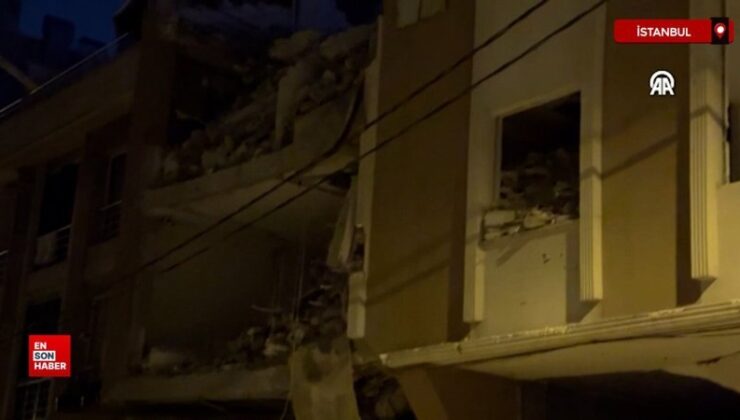 Avcılar’da 6 katlı binada kısmi çökme meydana geldi