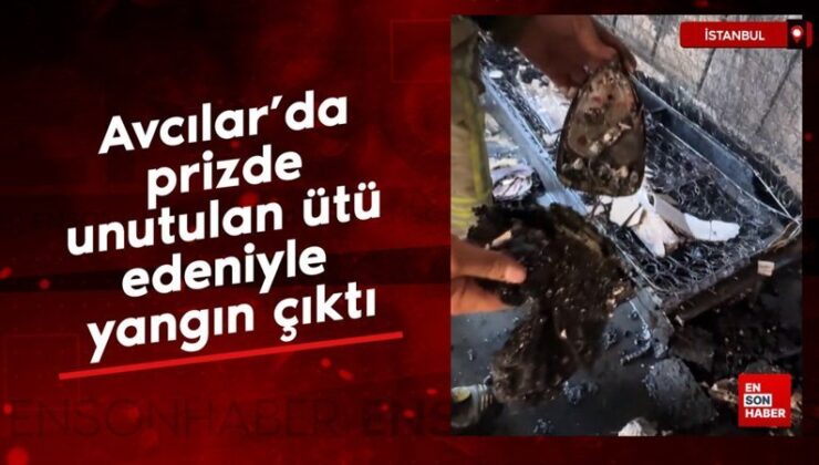 Avcılar’da prizde unutulan ütü nedeniyle yangın çıktı