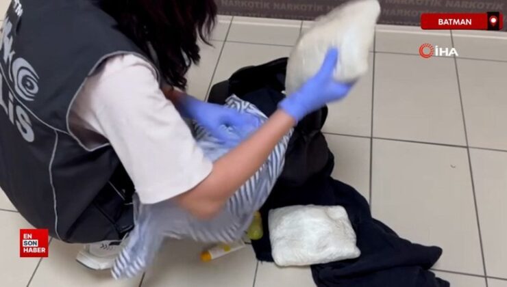 Batman’da bayan yolcunun valizinden 3 kilo uyuşturucu çıktı
