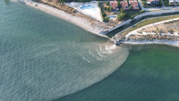 Beylikdüzü kıyısında kirlilik: Marmara Denizi kahverengiye büründü