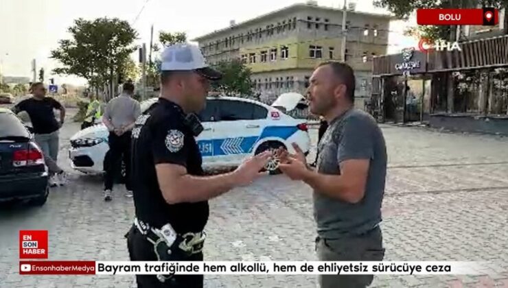 Bolu’da bayram trafiğinde hem alkollü, hem de ehliyetsiz şoföre ceza