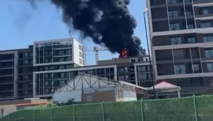 Bursa’da 8 katlı inşaatta yangın