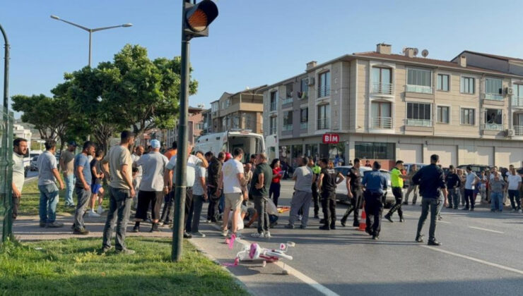 Bursa’da anne ve bisikletli kızı kazada ağır yaralandı