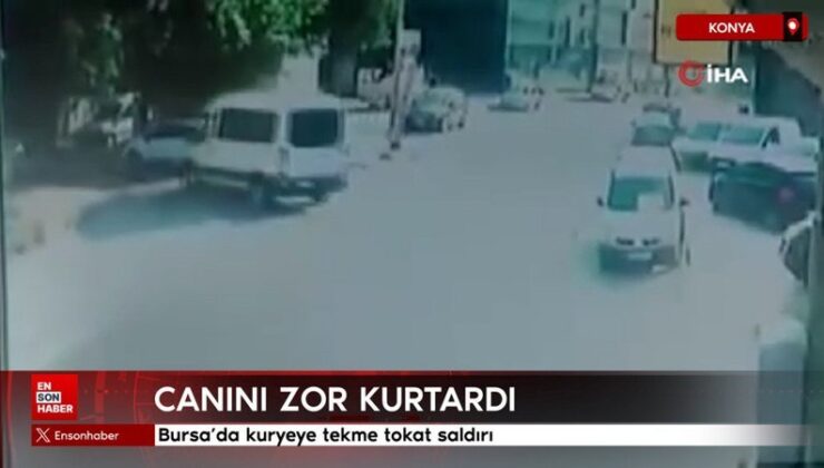 Bursa’da kuryeye tekme tokat atak