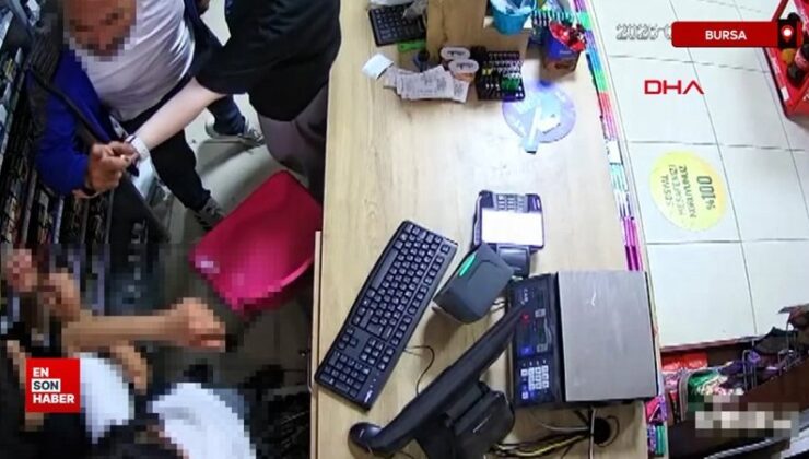 Bursa’da oğluyla tartışan 2 çocuğu markette darbetti