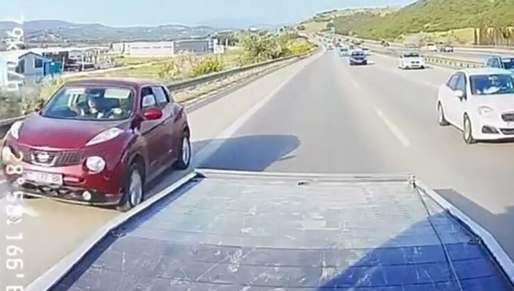 Bursa’da trafiği tehlikeye düşüren şoför kameraya bu türlü yakalandı