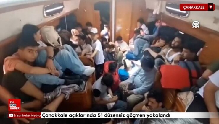 Çanakkale açıklarında 51 sistemsiz göçmen yakalandı