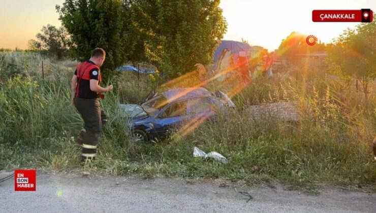Çanakkale’de üç arabanın karıştığı zincirleme trafik kazası