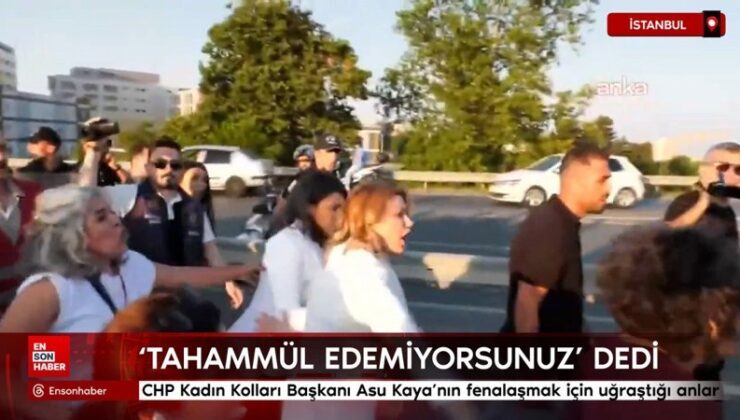 CHP Kadın Kolları Başkanı Asu Kaya’nın fenalaşmak için uğraştığı anlar