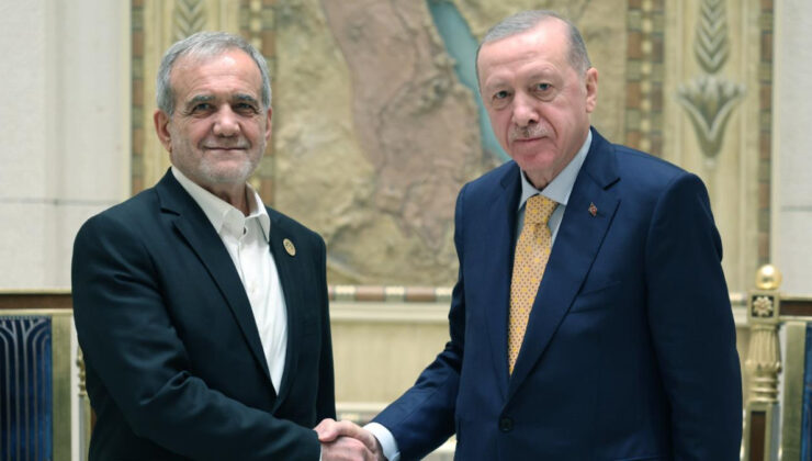 Cumhurbaşkanı Erdoğan, Pezeşkiyan ile görüştü