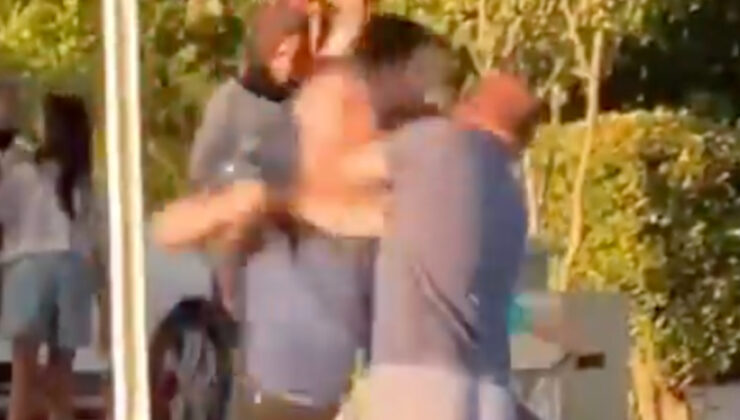 Denizli’de polis ile vatandaş yumruk yumruğa hengame etti