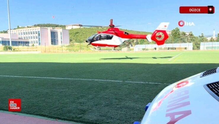 Düzce’de hava ambulansı 24 yaşındaki genç kız için havalandı