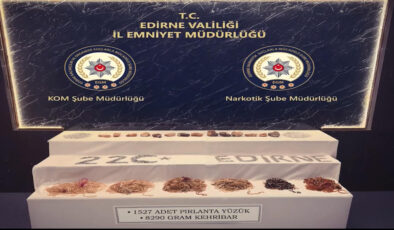 Edirne’de 50 milyon TL kıymetinde kaçakçılık operasyonu