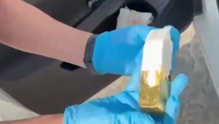 Edirne’de arabada 10 kiloya yakın altın ele geçirildi