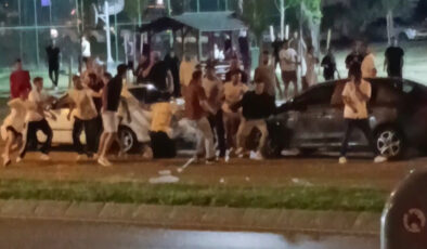 Edirne’de gençler ortasında yumruklu hengame