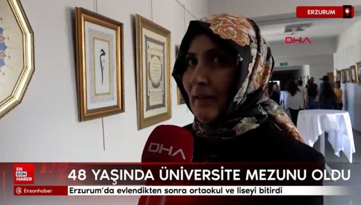 Erzurum’da evlendikten sonra ortaokul ve liseyi bitirdi