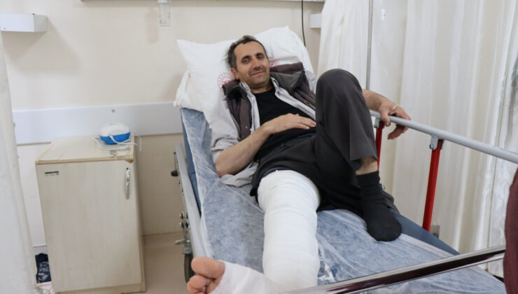 Erzurum’da üzerine kurbanlık düştü: Ayağı kırıldı