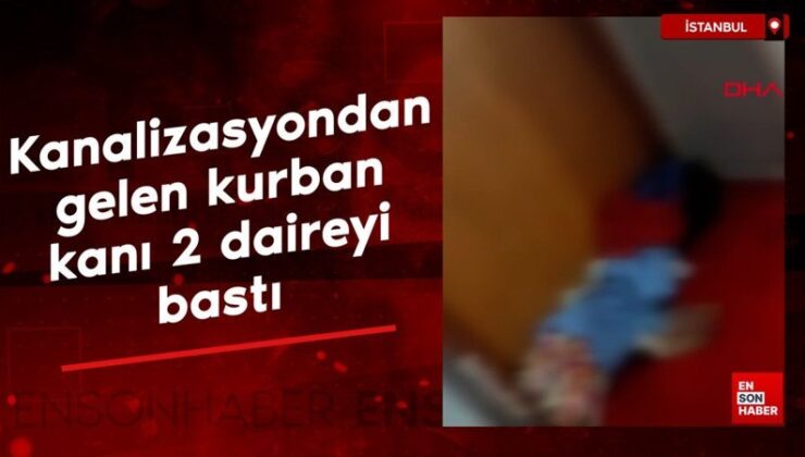 Gaziosmanpaşa’da kanalizasyondan gelen kurban kanı 2 daireyi bastı