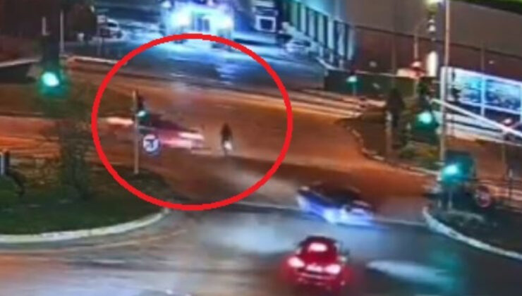 Giresun’da ışık ihlalı yapan araba şoförü, motosikletliye çarptı