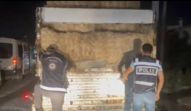 Hatay’da tırdaki saman balyaları ortasında saklanan 31 sistemsiz göçmen yakalandı