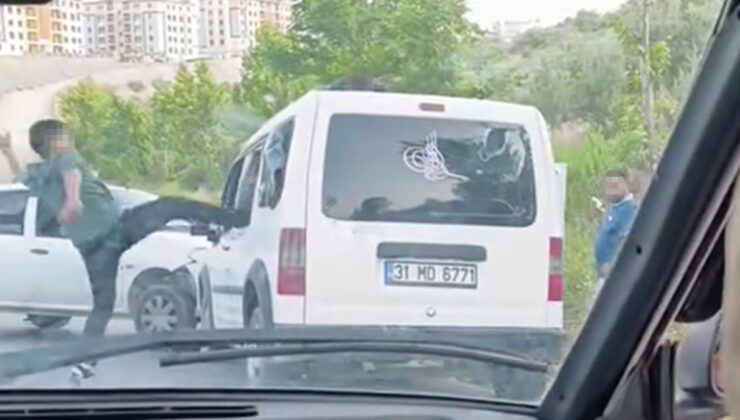 Hatay’da trafik magandaları kamerada