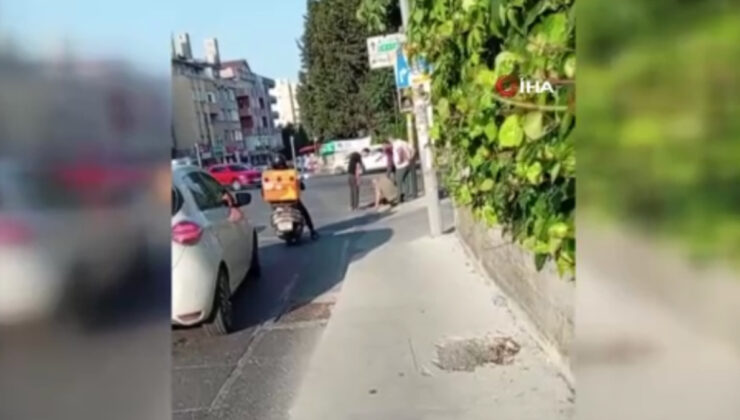 İstanbul’da eşini takip eden sapığı darbetti