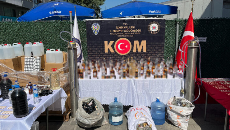 İzmir ve Yalova’da tonlarca düzmece alkol ve tarihi eser ele geçirildi