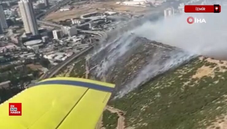 İzmir’de makilik alandaki yangın denetim altında