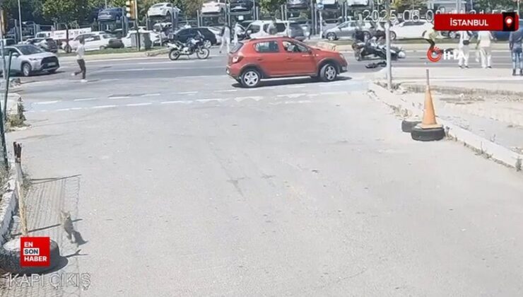 Kartal kıyı yolunda misyonlu polisler kaza yaptı