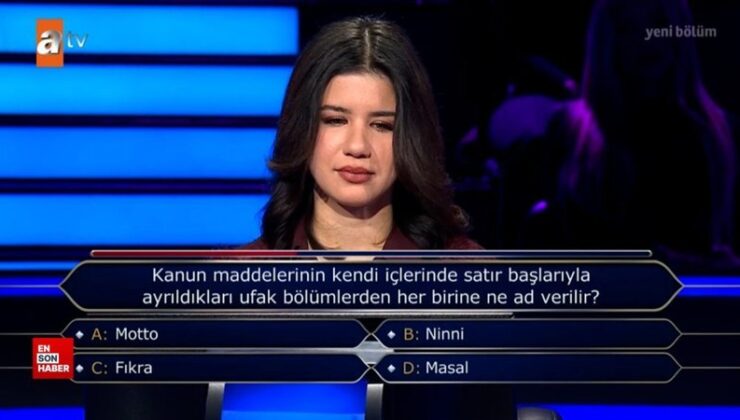 Kim Milyoner’de hukuk öğrencisinin bilemediği soru şaşırttı